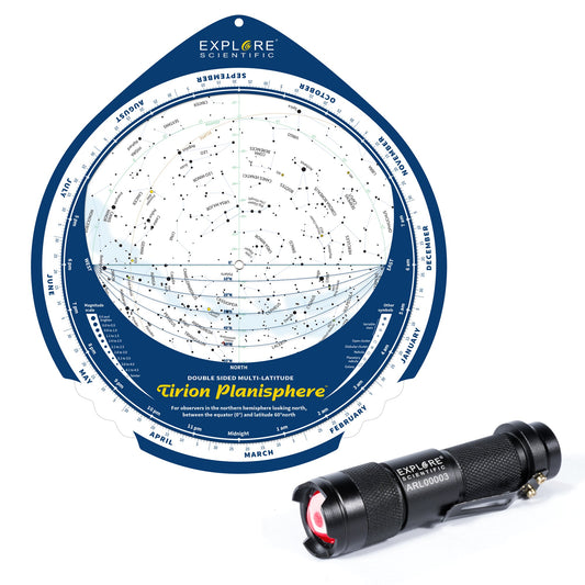 Tirion Double-Sided Multi-Latitude Planisphere with Astro R-Lite