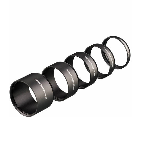 Explore Scientific Extension Ring Set M48x0.75 - 5 pieces (30, 20, 15, 10 and 5 mm)