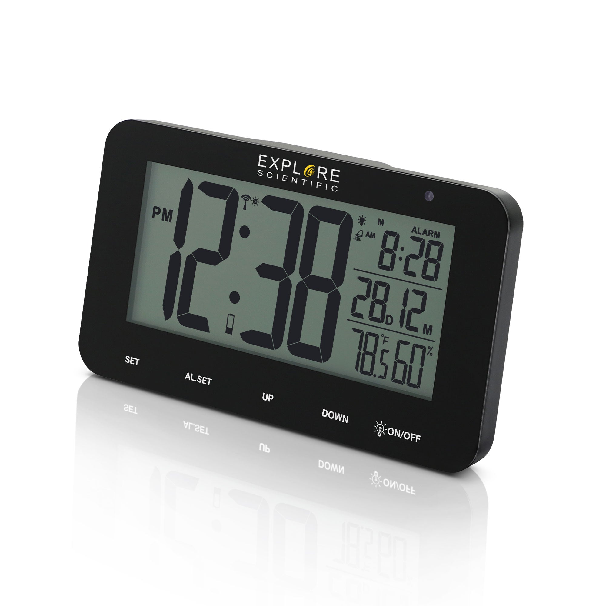 Explore Scientific Large Display Radio Controlled Alarm Clock