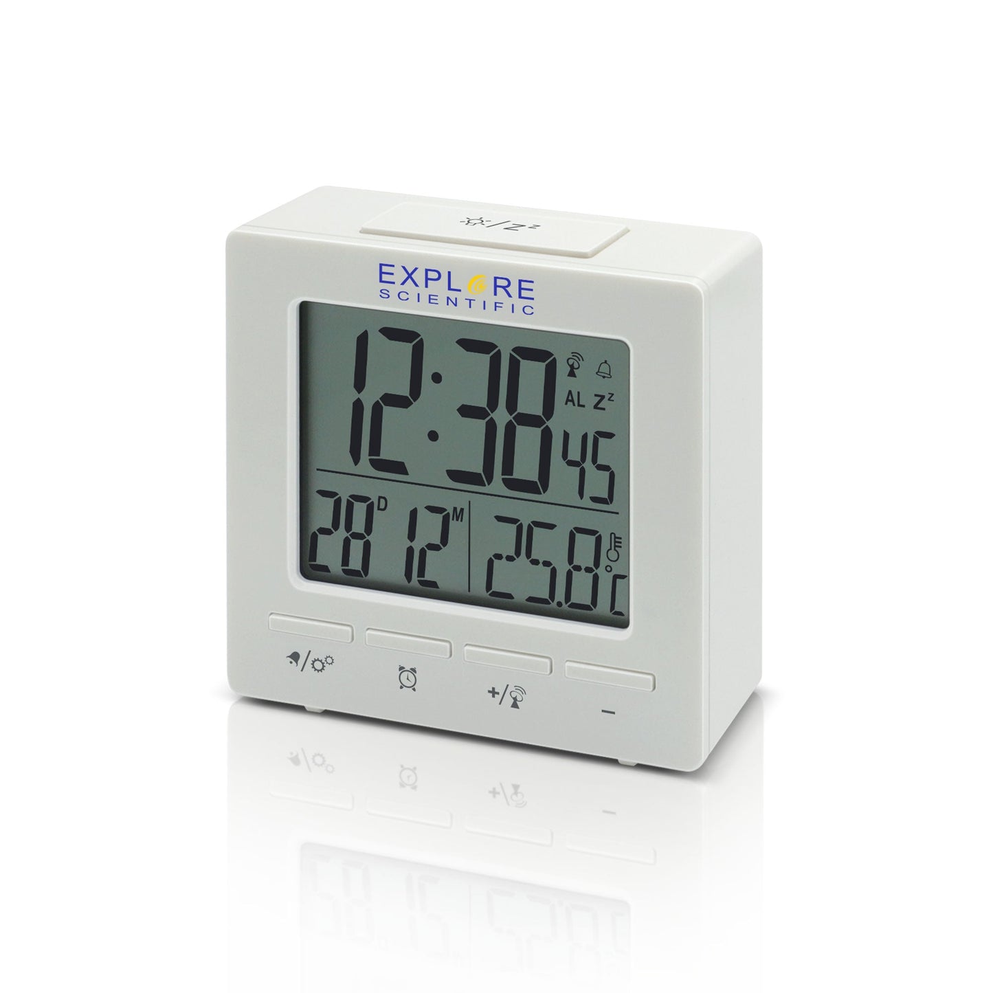 Explore Scientific Compact Radio Controlled Alarm Clock