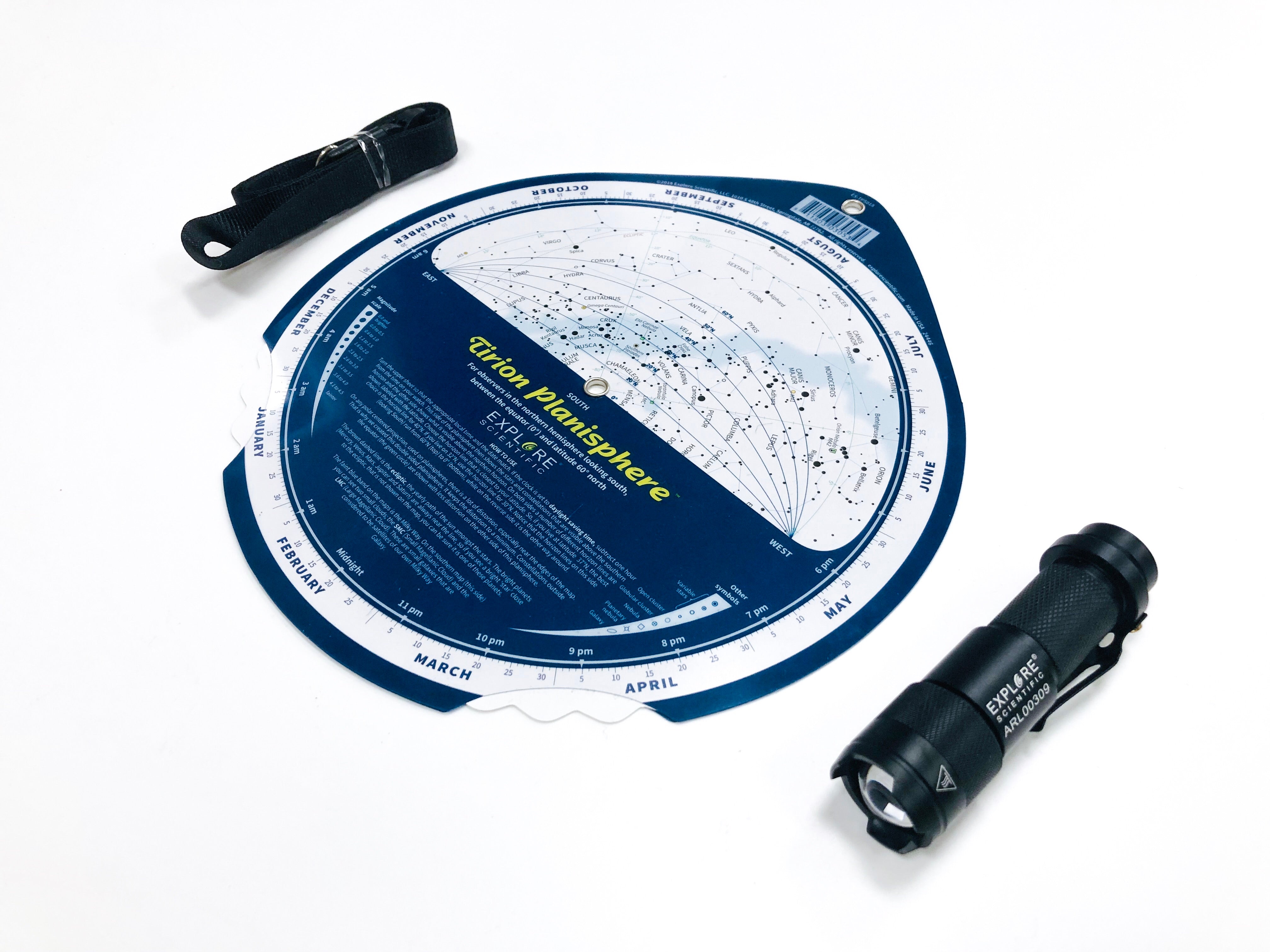 Tirion Double-Sided Multi-Latitude Planisphere with Astro R-Lite